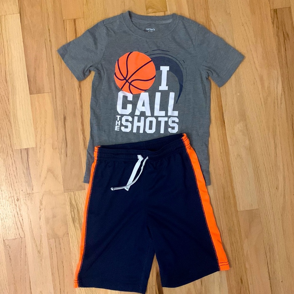 Carters t-shirt and shorts basketball outfit